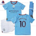 Manchester City Home Kids Football Shirt Sales Grealish 10 Printed