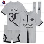 PSG Away Kids Football Shirt Sales Messi 30 Printed