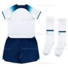 England Home Kids 2022 Kids Football Kit Back View