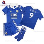 Leicester City Home Kids Football Shirt Sales Vardy 9 Printed