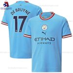 Manchester City Home Adult Football Shirt Sales De Bruyne 17 Printed