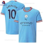 Manchester City Home Adult Football Shirt Sales Grealish 10 Printed