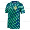 Brazil Pre-Match Top Blue Adult World Cup Football Shirt Sales 2022 Front View