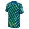 Brazil Pre-Match Top Blue Adult World Cup Football Shirt Sales 2022 Back View