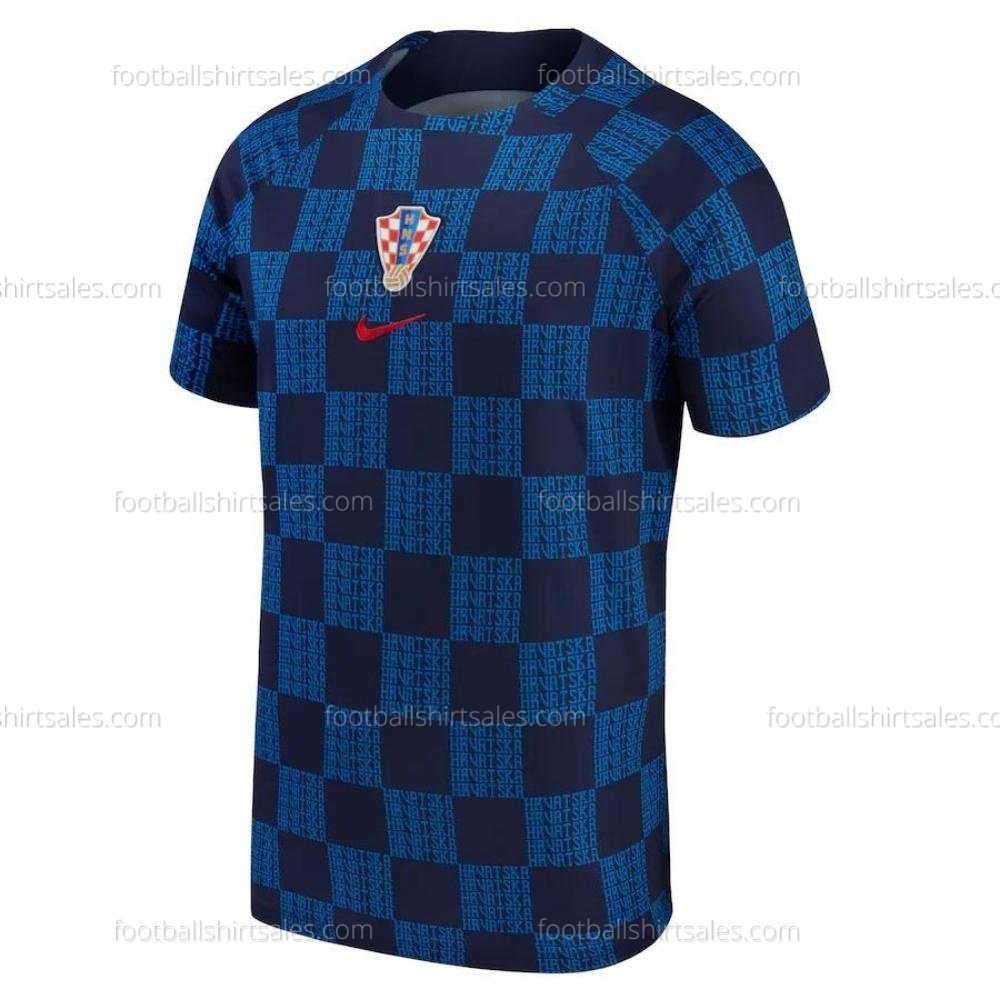 fss_croatia-pre-match-top-dark-blue Croatia Pre-Match Adult World Cup Football Shirt Sales 2022 Front View