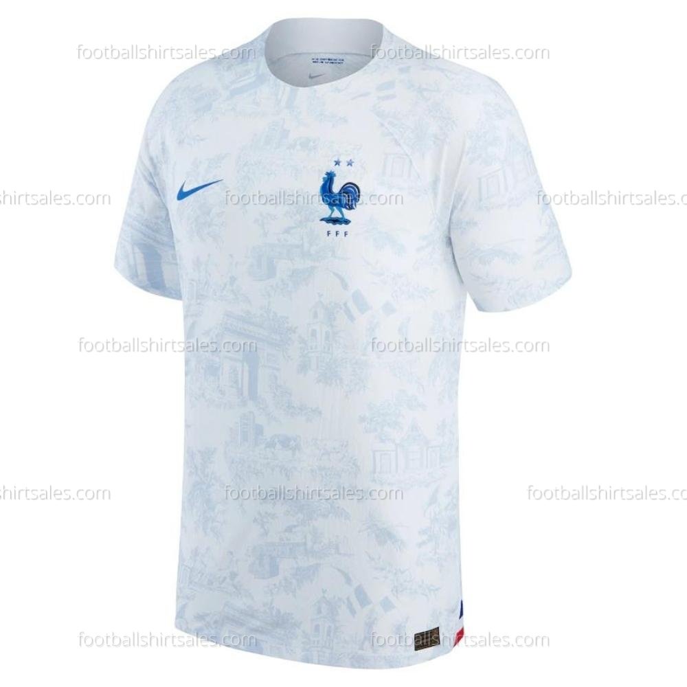France Away Match World Cup Football Shirt Sales 2022 Front View
