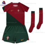 Portugal Home Stadium Kids Kit World Cup Football Shirt Sales 2022