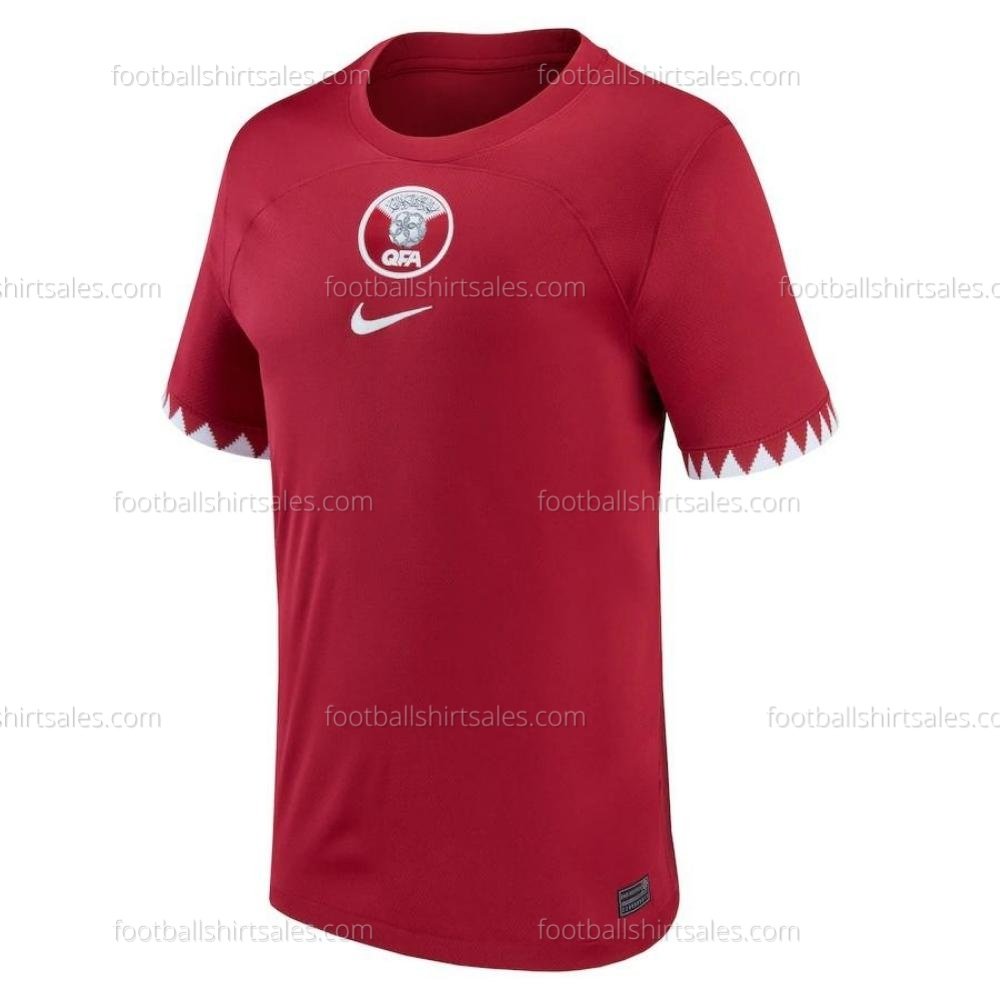 Qatar Home Stadium World Cup Football Shirt Sales 2022 Front View