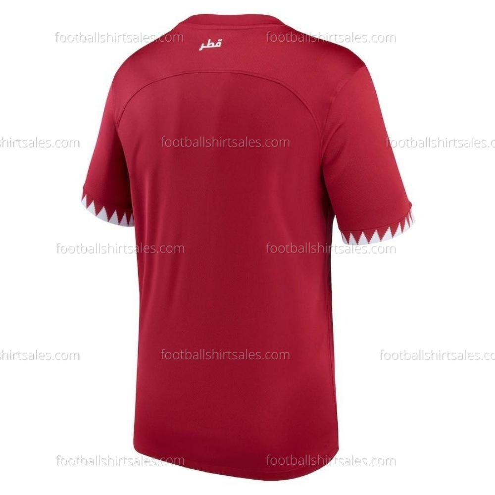 Qatar Home Stadium World Cup Football Shirt Sales 2022 Back View