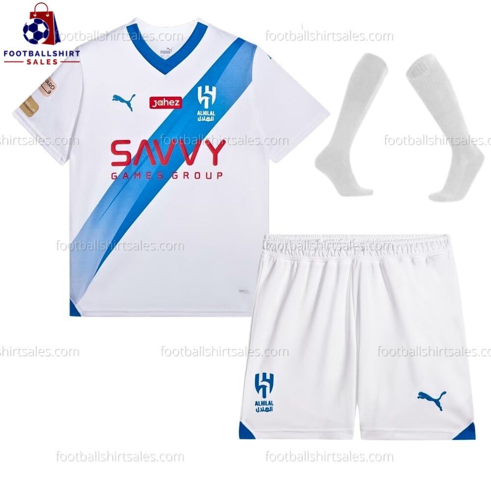 Al Hilal Away 23/24 Kid Football Kit Sales