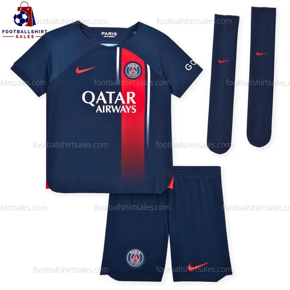 PSG Home 23/24 Kid Football Kit Sales