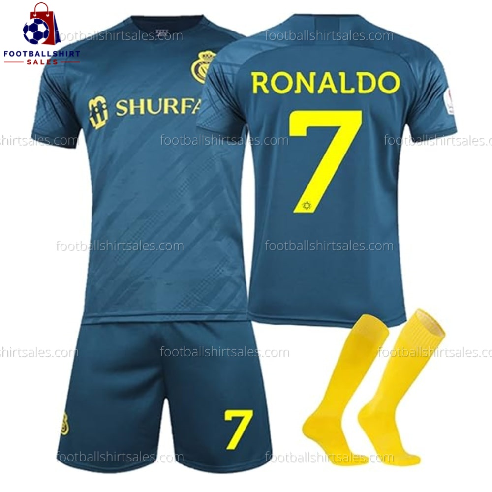 Al Nassr Ronaldo 7 Away 22/23 Kid Football Kit Sales