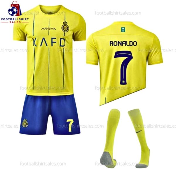 Al Nassr Ronaldo 7 Home 23/24 Kid Football Kit Sales