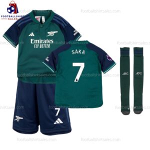 Arsenal Saka 7 Third 23/24 Kid Football Kit Sales