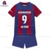 Barcelona Lewandowski 9 Home 23/24 Kid Football Kit Sales