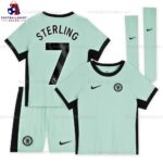 Chelsea Sterling 7 Third 23/24 Kid Football Kit Sales