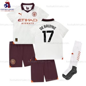 Man City De Bruyne 17 Away 23/24 Kid Football Kit Sales