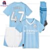 Man City Foden 47 Home 23/24 Kid Football Kit Sales