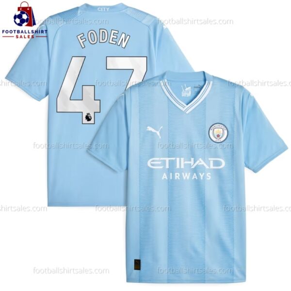 Man City Foden 47 Home 23/24 Men Football Shirt Sales