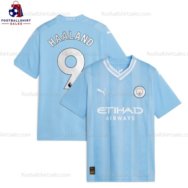 Man City Haaland 9 Home 23/24 Men Football Shirt Sales