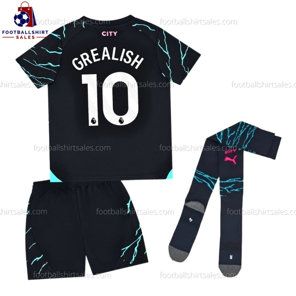 Man City Grealish 10 Third 23/24 Kid Football Kit Sales