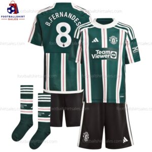 Man Utd B.Fernandes 8 Away 23/24 Kid Football Kit Sales