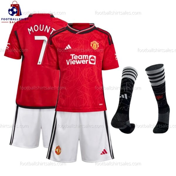 Man Utd Mount 7 Home 23/24 Kid Football Kit Sales