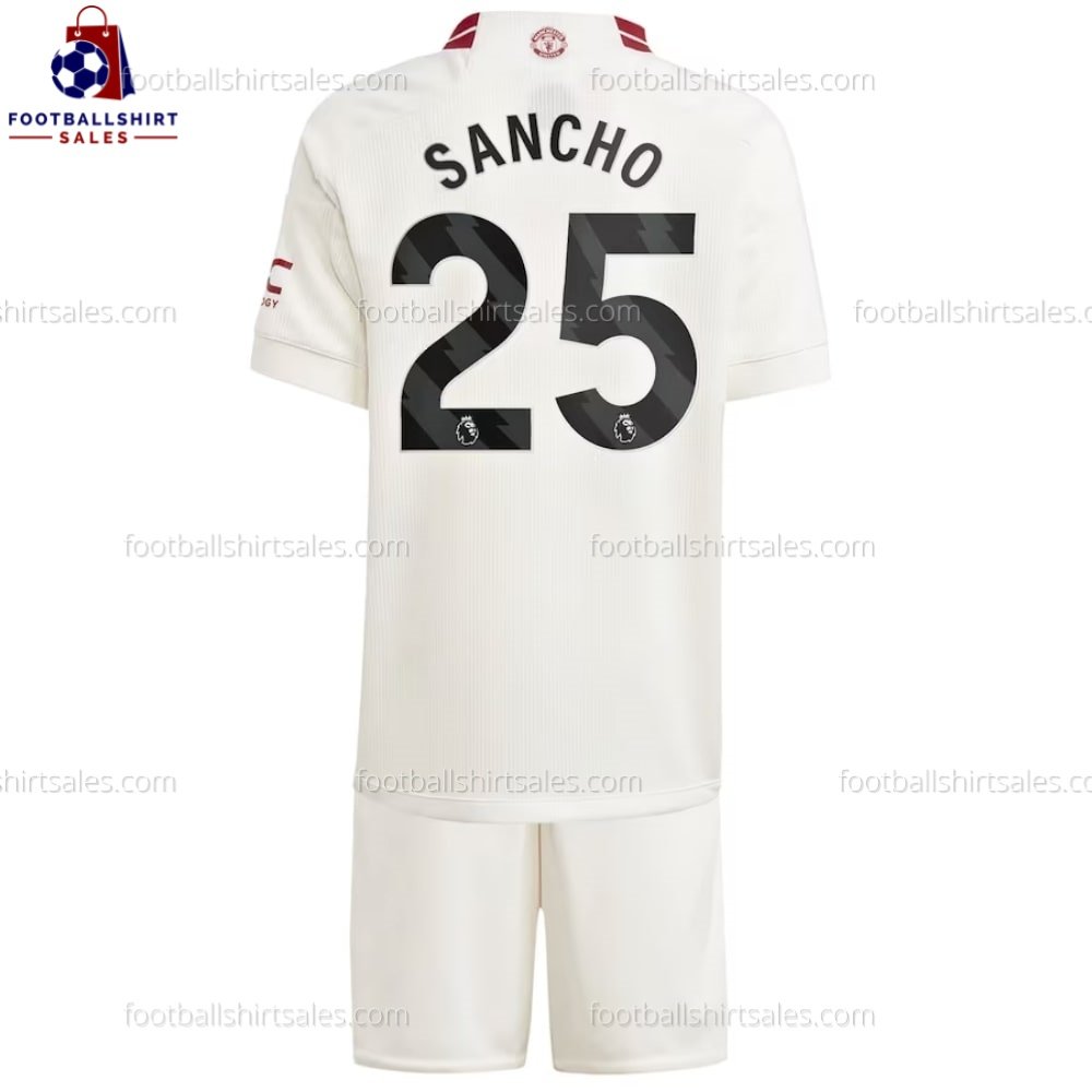 Man Utd Sancho 25 Third 23/24 Kid Football Kit Sales