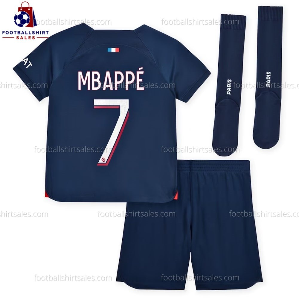 PSG Mbappé 7 Home 23/24 Kid Football Kit Sales