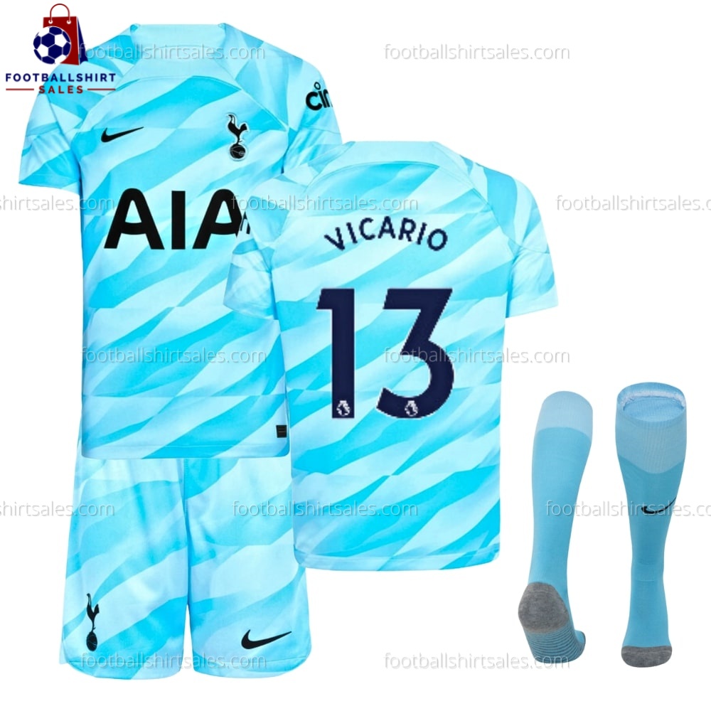 Tottenham Vicario 13 Goalkeeper 23/24 Kid Football Kit Sales