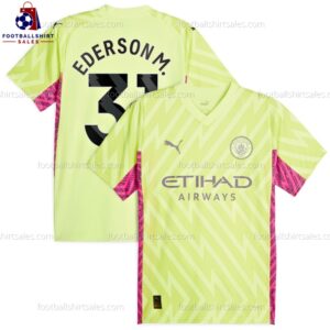 Man City Ederson M 31 Goalkeeper Green 23/24 Football Shirt Sales