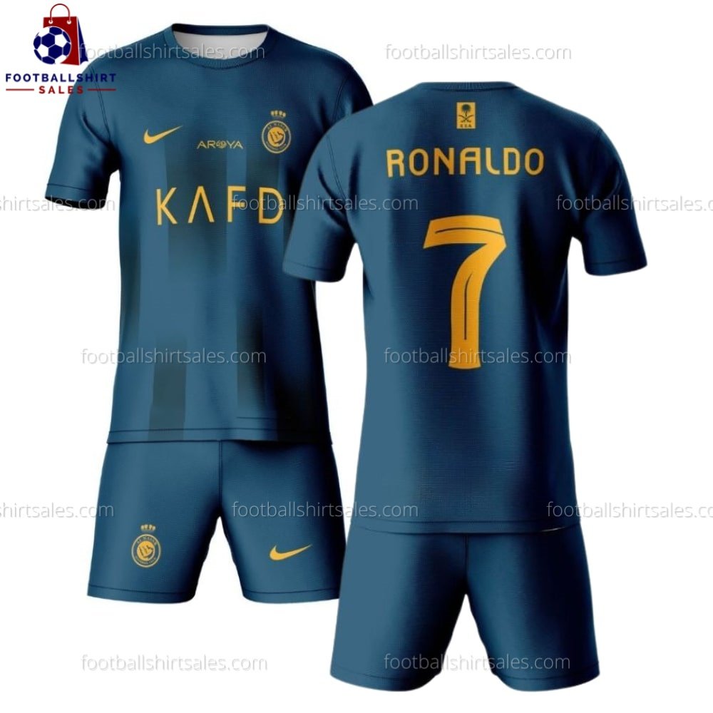 Al Nassr Ronaldo 7 Away 23/24 Kid Football Kit Sales