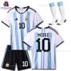 Argentina Messi 10 Home 2022 Kid Football Kit Sales