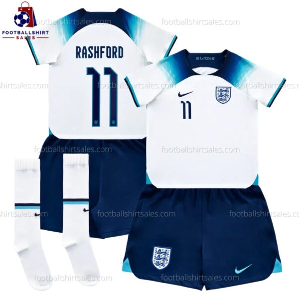 England Rashford 11 Home 2022 Kid Football Kit Sales