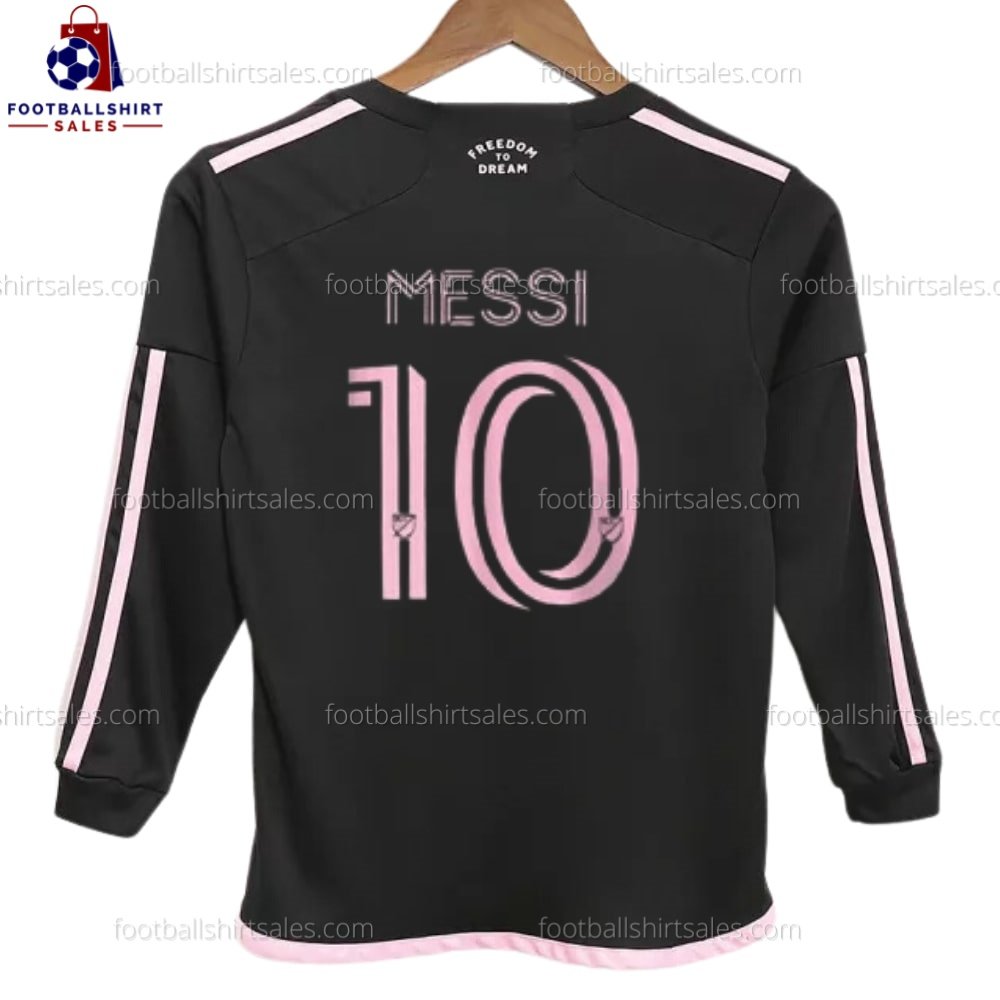 Inter Miami Messi 10 Away Long Sleeve 23/24 Kid Football Kit Sales