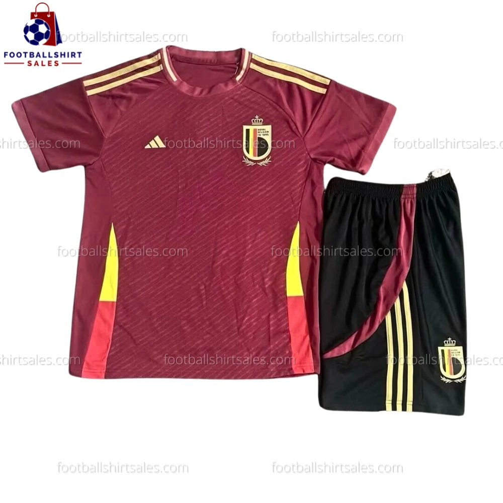 Belgium Home 2024 Kid Football Kit Sales