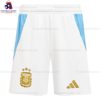 Argentina Home 2024 White Short Kid Football Kit Sales