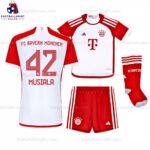 Bayern Munich Musiala 42 Home 23/24 Kid Football Kit Sales Printed