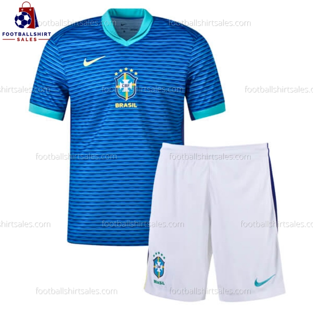 Brazil Away 2024 Kid Football Kit Sales