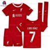Liverpool Luis Diaz 7 Home 23/24 Kid Football Kit Sales