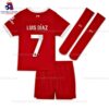 Liverpool Luis Diaz 7 Home 23/24 Kid Football Kit Sales