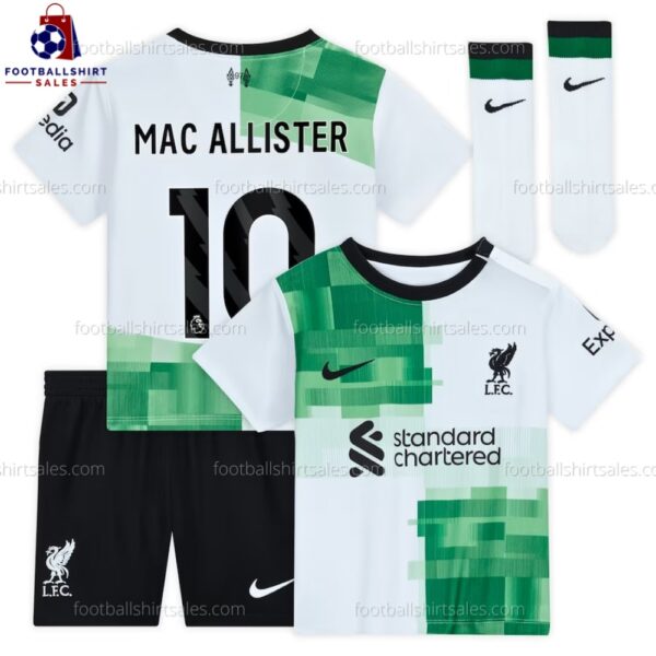 Liverpool Mac Allister 10 Away 23/24 Kid Football Kit Sales