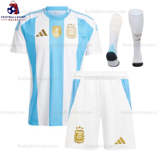 Argentina Home 23 24 Kid Football Kits Full View