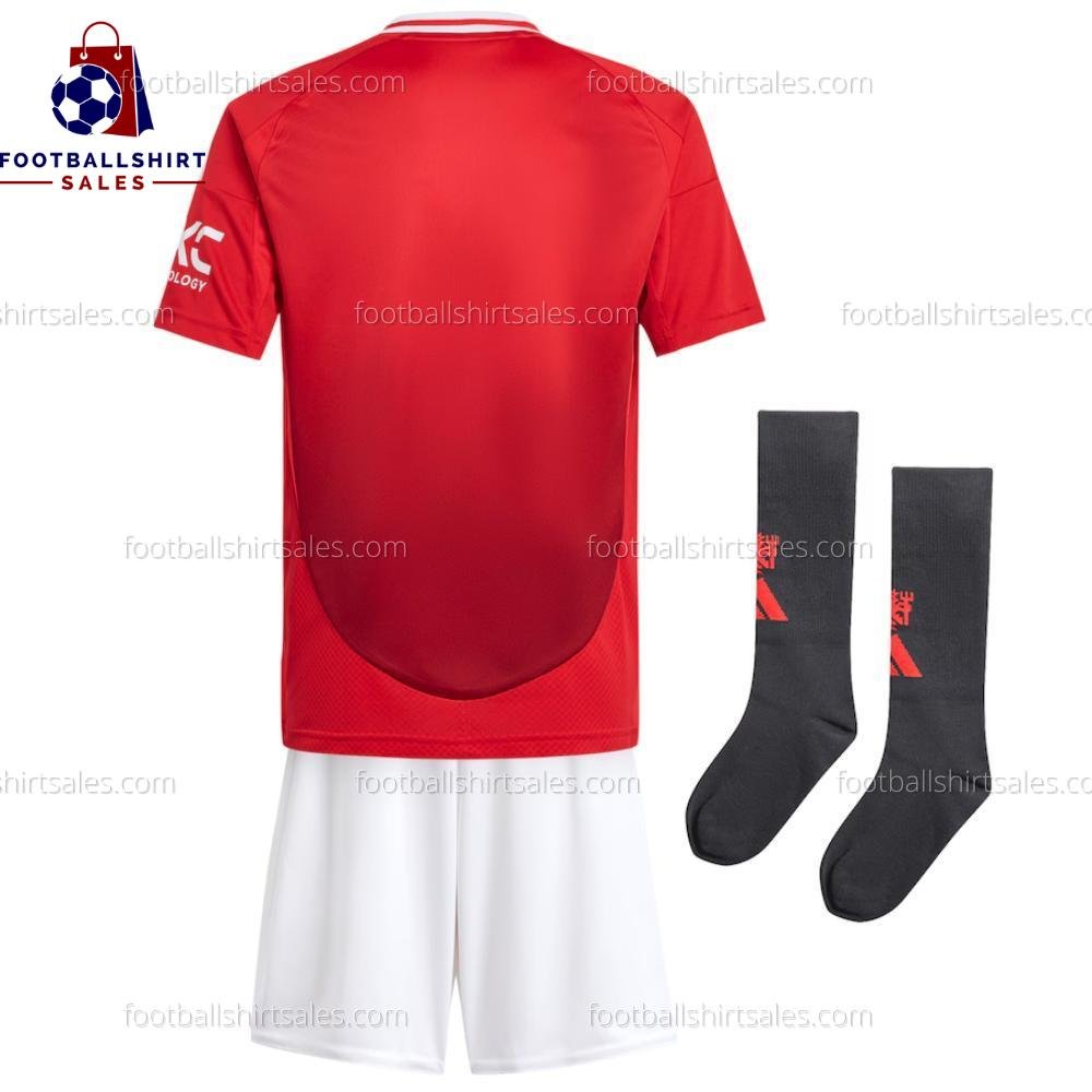 Man Utd Home 24/25 Kid Football Kit Sales