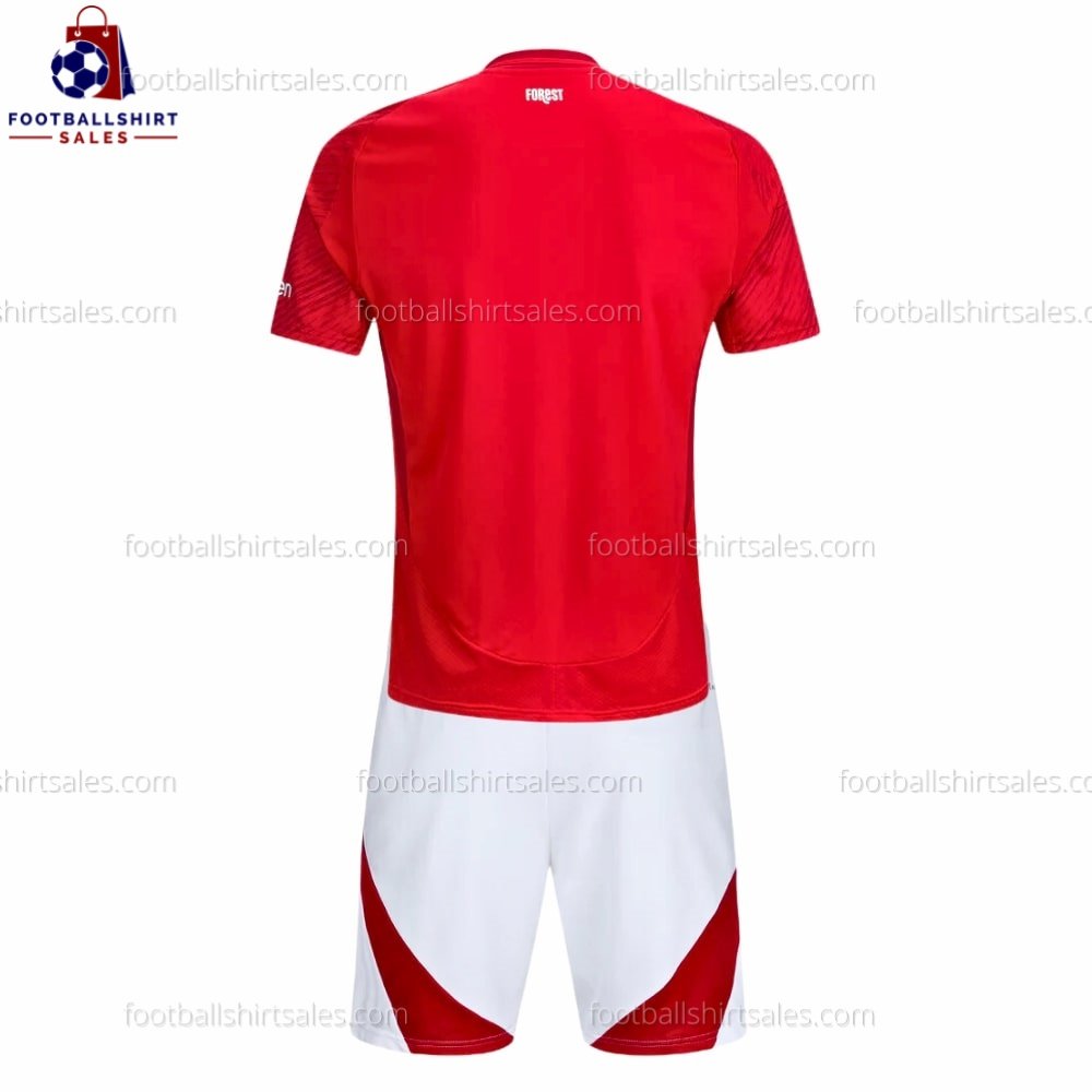 Nottingham Forrest Home 24 25 Kid Football Kit Back View