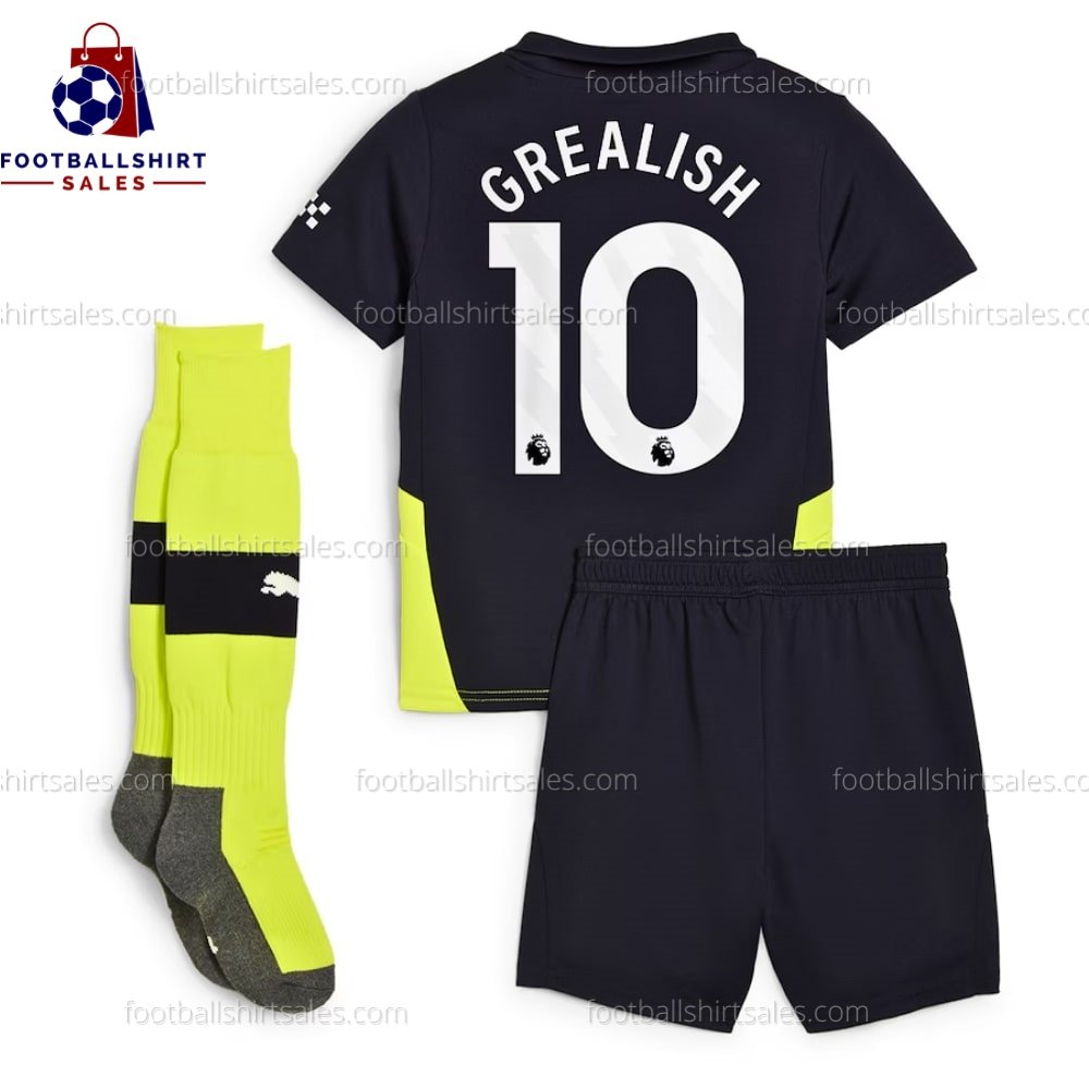 Man City Grealish 10 Away 24/25 Kid Football Kit Sales