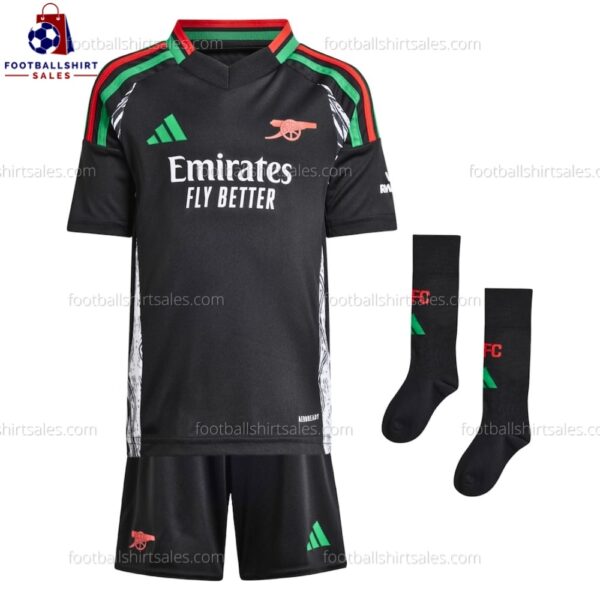 Arsenal Away 24 25 Kid Football Kit Front View