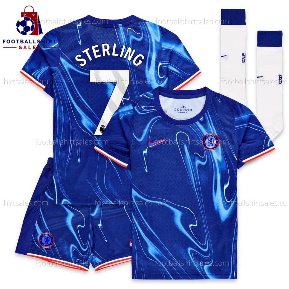 FSSA_Chelsea Sterling 7 Home 24 25 Kid Football Kit Chelsea Sterling 7 Home 24 25 Kid Football Kit (