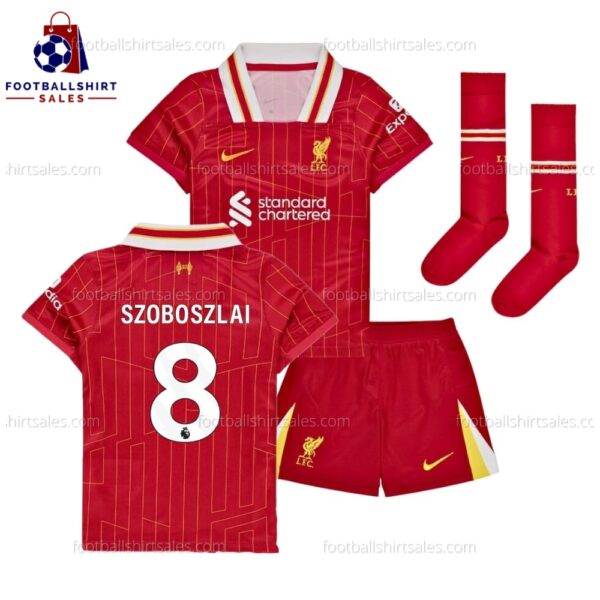 Liverpool Szoboszlai 8 Home 24 25 Kid Football Kit