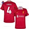 Liverpool Virgil 4 Home 24 25 Kid Football Kit